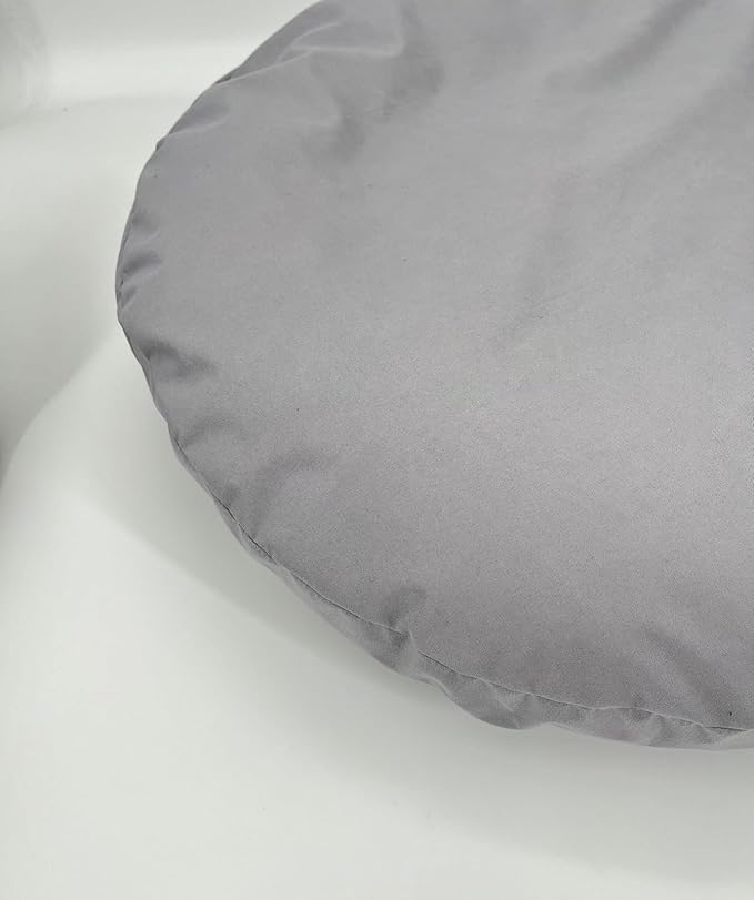 Round Dog Bed Cover Waterproof Light Grey 42 Inch