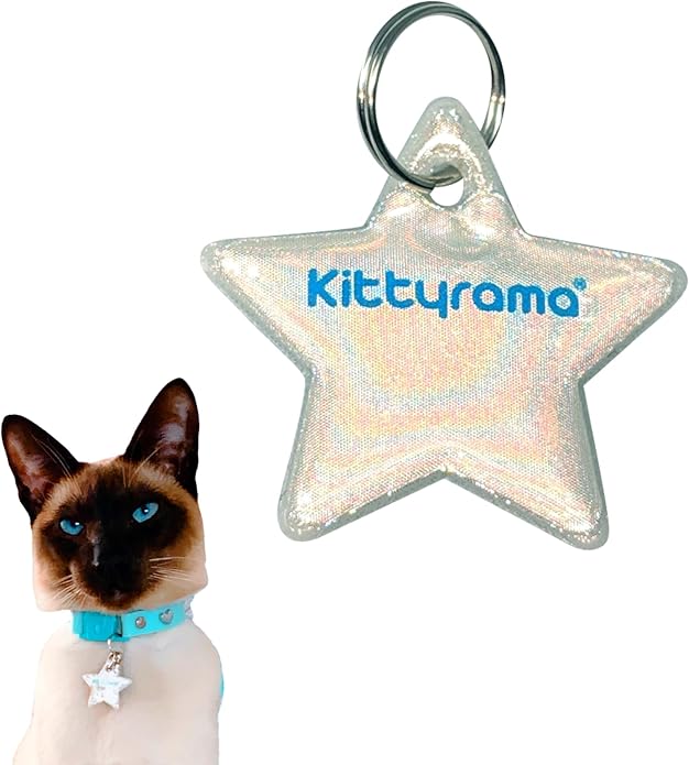 Reflective Cat Charm. Safety Cat Tag. Lightweight, High Visibility, Waterproof. Fits All Reflective Cat Collars. Other Styles Available