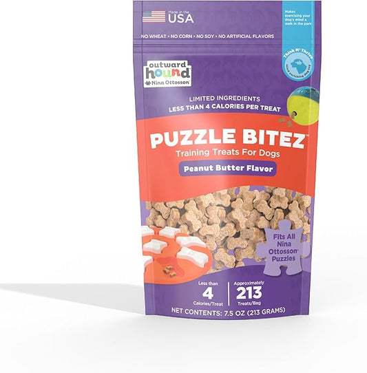 Outward Hound Nina Ottosson Puzzle Bitez Training Treats for Dogs Peanut Butter Flavor Soft Small Dog Treats Dog Training Treats