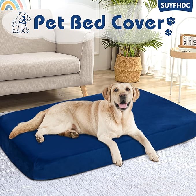 Dog Bed Cover, Dog Bed Liner, Dog Bed Replacement Cover,Cotton Dog Mattress Cover,Large Dog Beds with Washable Covers 58x28 Inches-Easy to Remove