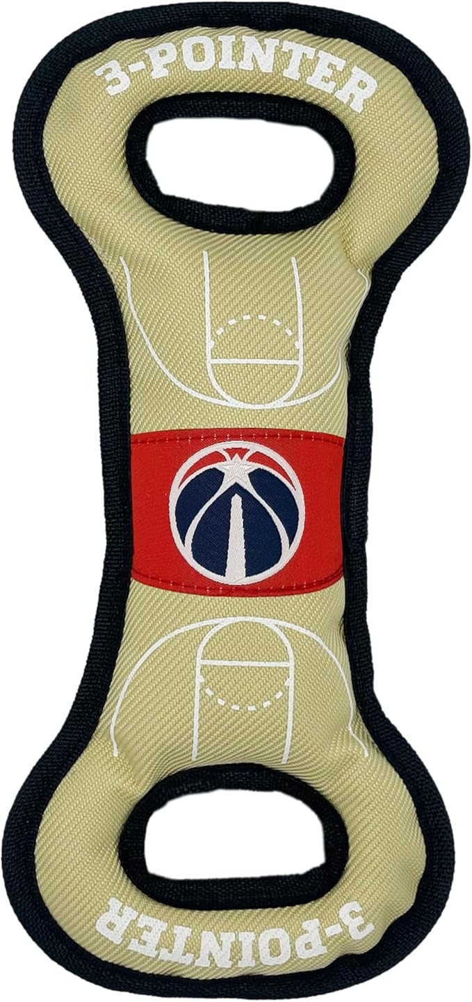 Pets First NBA Washington Wizards Field Toy. - Tough Nylon Pet Toy with Double Trim Stitching & Inner Squeaker, One Size