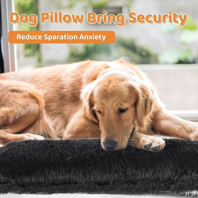 25" Dog Pillow, Dog Calming Pillow for Large and Medium Dogs, l Shaped Dog Neck Pillow for Joint Relief Sleeping&Anxiety Relief lmprove, Pet Pillow for Dogs & Cats Improve, Pet Calming Toy - 25"x8"x4"