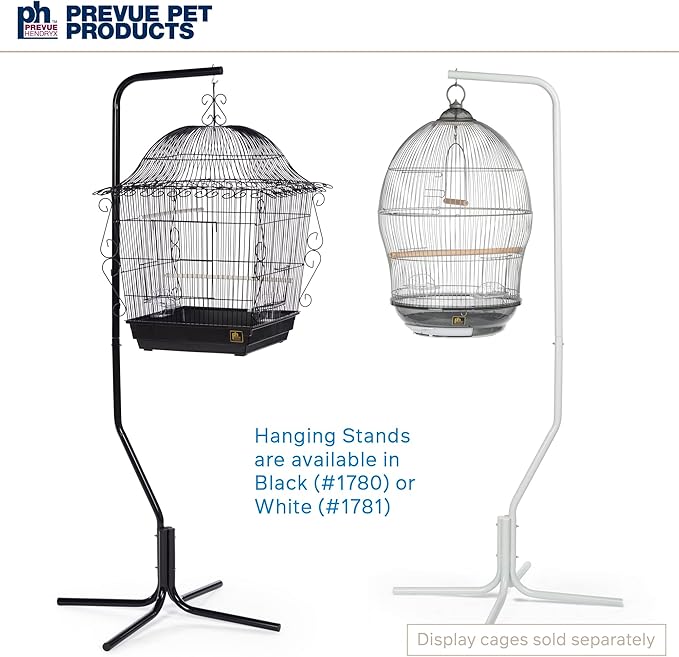 Prevue Pet Products Tubular Steel Hanging Bird Cage Stand 1781 White, 24-Inch by 24-Inch by 60-Inch