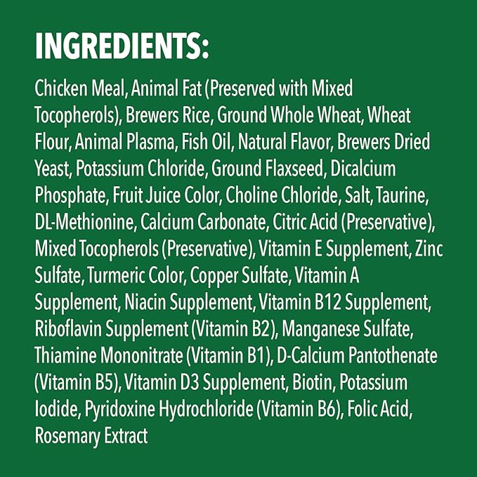 Greenies Feline Smartbites Skin & Fur Crunchy and Soft Textured Adult Natural Cat Treats, Chicken Flavor, 16 oz. Tub (Package may vary)