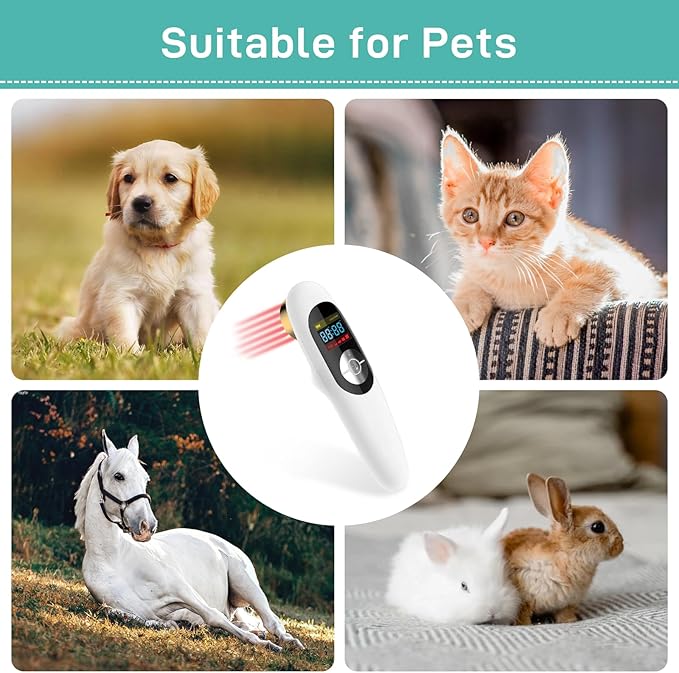 Cold Laser Therapy Device - Infrared Red Light Therapy for Dogs, Pets, Vet,Portable Laser Therapy Device for Pain Relief Arthritis, Spinal, Promote Blood Circulation