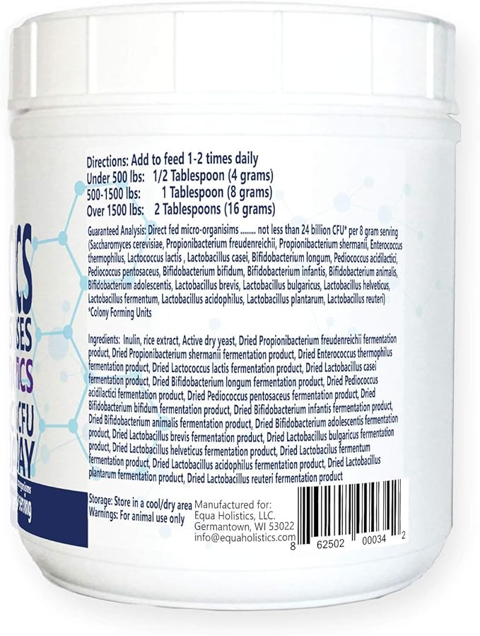 HealthyGut™ Probiotics for Horses Dietary Supplement, All-Natural Digestive System Maintenance Formula (90 Days)