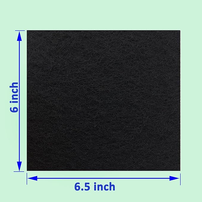 6 Pack Activated Charcoal Filters for Cat Litter Boxes Charcoal Filter Cat Litter Pans Filters Replacment Charcoal Filters Mat