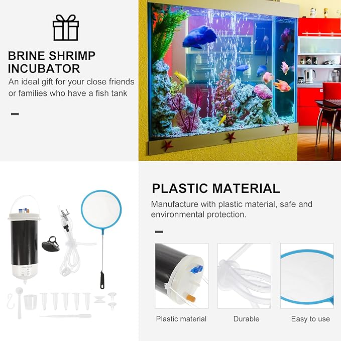 1 Set Brine Shrimp Hatchery Kit Incubator Fish Tank Breeding Shrimp Breeding Hatcher Artemia Hatching Tools Brine Shrimp Hatchery Vessel Tools