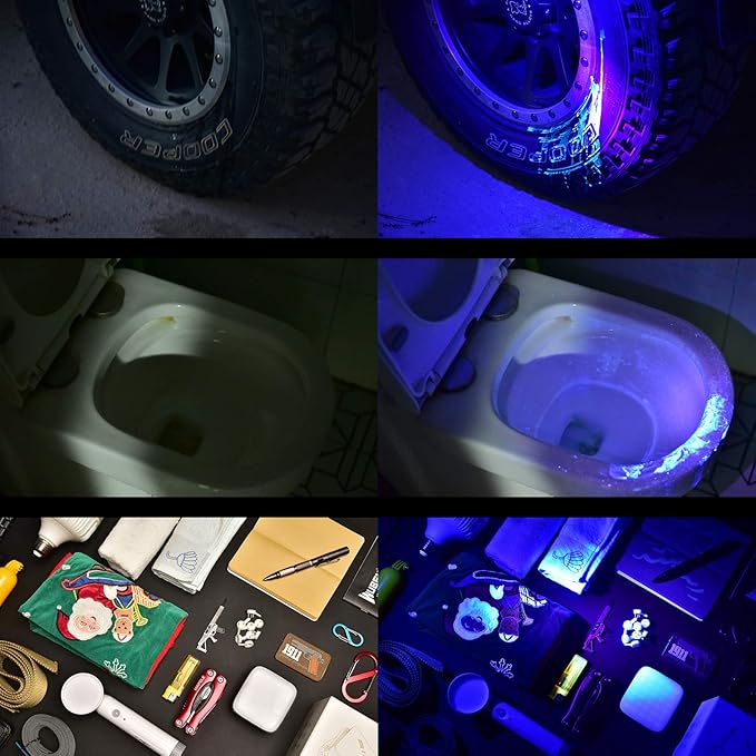 UV Flashlight Black Light, 12 LED Rechargeable 395nm UV Blacklight Pet Urine Detector for Dog/Cat Urine, Dry Stains, Bed Bug, Resin Curing, Scorpions Finder Handheld Black Light