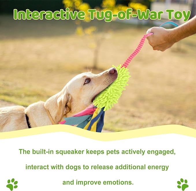 Dog Tug Toys Dog Toys for Aggressive Chewers Dog Rope Toy with Strong Squeak, Easy to Grap Large Dog Chew Toy Ideal for Training for Puppy, Middle Dog Play, Dog Grinding Teeth