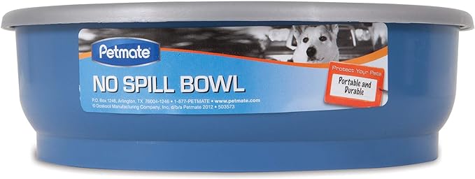 Petmate No Spill Bowl,Blue