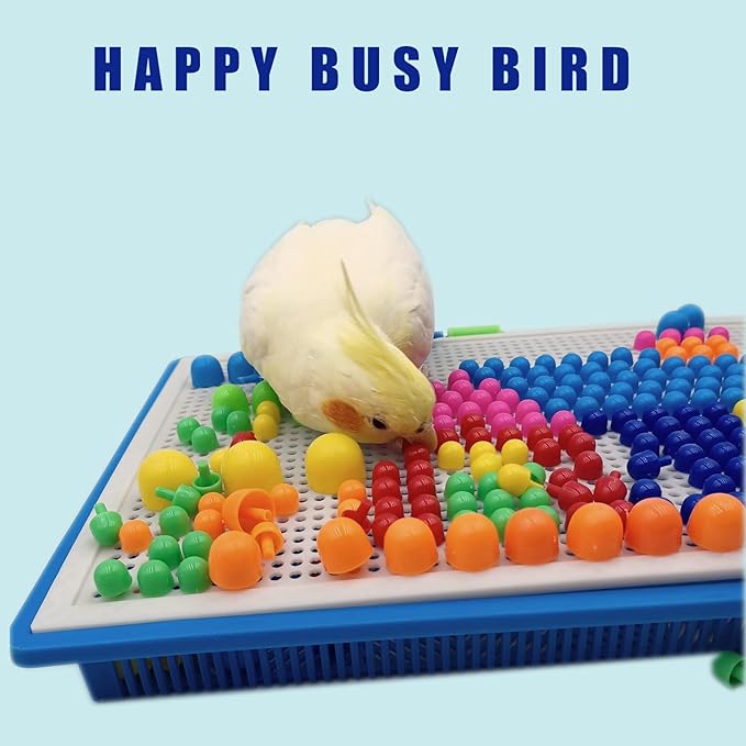 Bird Toys for Parakeets, Parrot Foraging and Chewing Toys for Small & Medium Birds, Colorful and Durable Cockatiel Toys, Suitable for Lovebirds, Finch, Parakeets, Budgerigars, Conure, Cockatiel