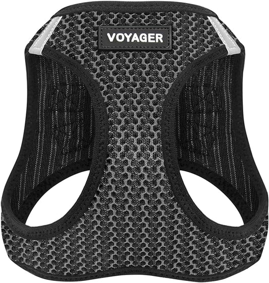 Voyager Step-in Air Dog Harness - All Weather Mesh Step in Vest Harness for Small and Medium Dogs and Cats by Best Pet Supplies - Harness (Gray 2-Tone), L (Chest: 18-20.5")