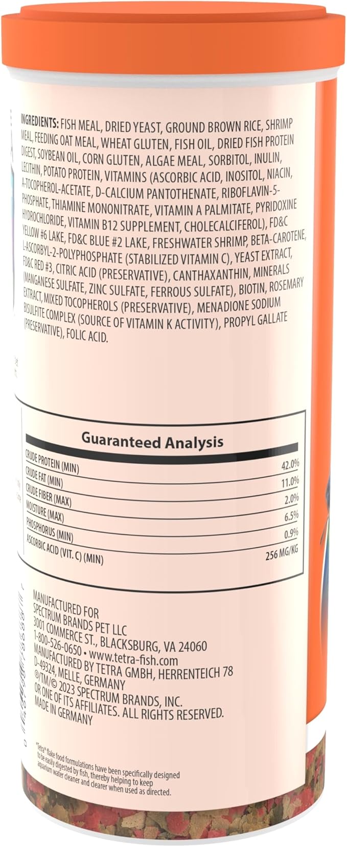 Tetra Goldfish Flakes, Nutritionally Balanced Diet for Aquarium Fish, Vitamin C Enriched Flakes, 8.81 Ounces