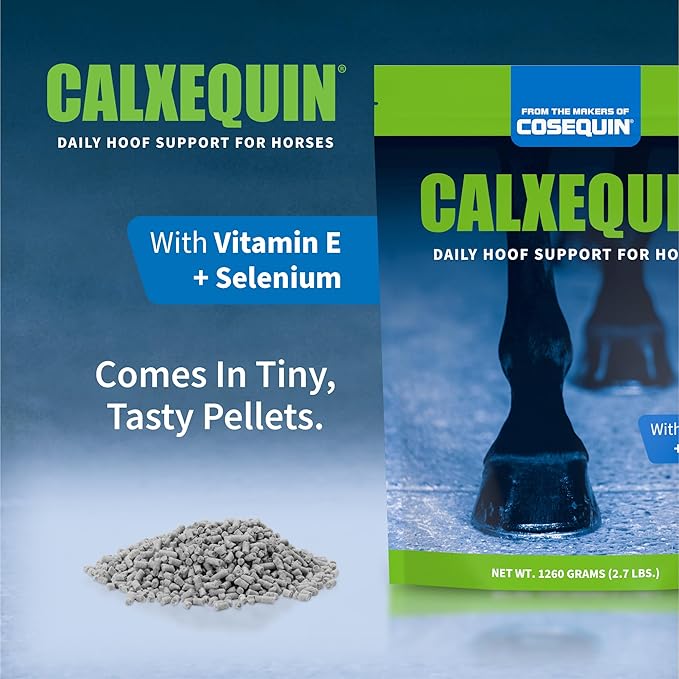 Cosequin Calxequin Pellets Daily Hoof Support for Horses with Vitamin E + Selenium, 1260 Grams