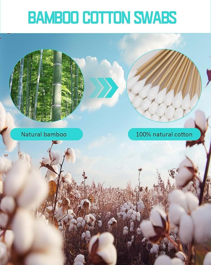 Large Cotton Swabs, 100pcs-7 Inch,Large Q Tips, Bamboo Cotton Swabs for Ears,Cotton Swabs for Dogs Ears, Big Q Tips, Ear Swabs for Dogs