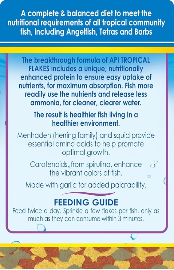 API TROPICAL FLAKES Fish Food 5.7-Ounce Container