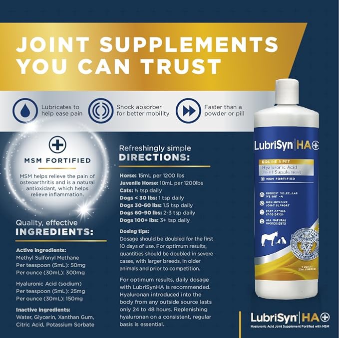 Lubrisyn New HA Plus + with MSM 32oz