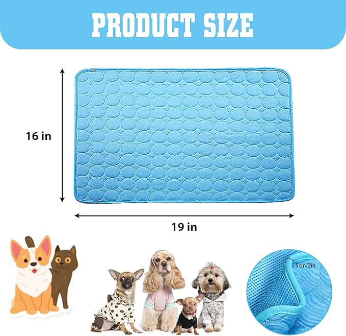 dgdgbaby Dog Cooling Mat Large Cooling Pad Summer Pet Bed for Dogs Cats Kennel Pad Breathable Pet Self Cooling Blanket Dog Crate Sleep Mat Machine Washable