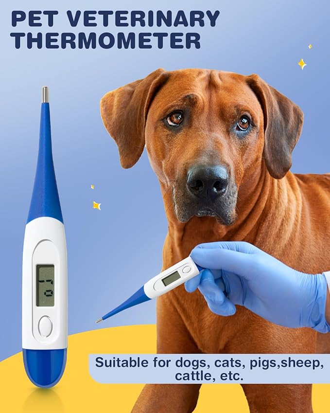 52Pcs Puppy Whelping Kit, Newborn Pets Whelping Supplies with 4 Puppy Feeding Tube,15 Puppy Whelping Collars, 15 Cord Clamps, 2 Gloves, Digital Thermometer, Stethoscope and More