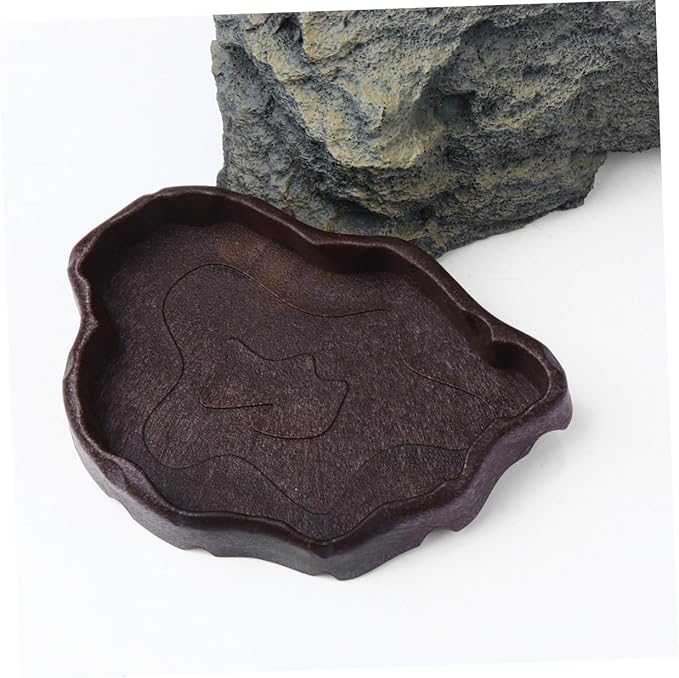 FOMIYES Reptile Bowl for Food and Water, Lizard Feeding Dish, Breeding Tray, Aquarium Crested Hermit Crab