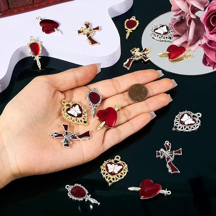 Enamel Animal Theme Charm Flower Cattle Head Cat Butterfly Fox Tortoise Charms Pendants for Earring Necklace Bracelet Keychain Jewelry Craft Making