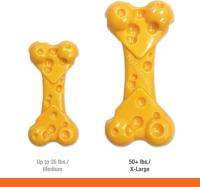 Nylabone Power Chew Cheese Dog Chew Toy - Fun & Cute Dog Toys for Aggressive Chewers - Durable Dog Toys - X-Large/Souper (1 Count)