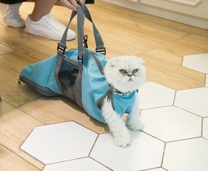 Cinf Cat Nail Clipping Cleaning Grooming Restraint Bag No Scratching Biting for Bathing Nail Trimming Injecting Examining