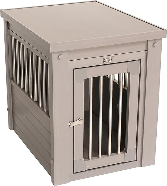 New Age Pet ecoFLEX Pet Crate/End Table, Medium, Grey