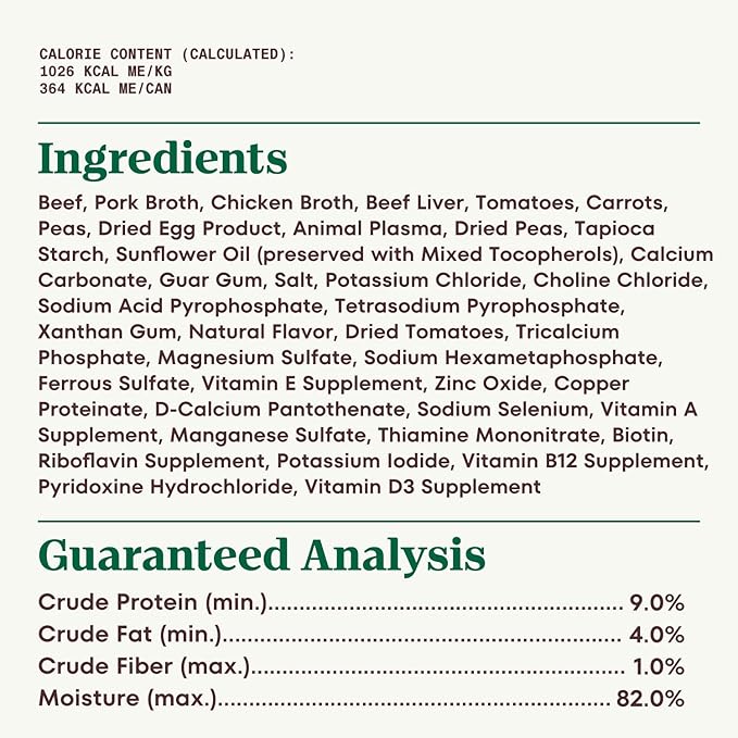 NUTRO HEARTY STEW Adult Natural Grain Free Wet Dog Food Cuts in Gravy Chunky Beef, Tomato, Carrot & Pea Stew, (12) 12.5 oz. Cans