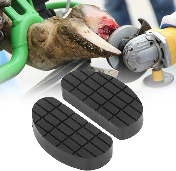 2Pcs Soft Rubber Cow Hoof Pads Wearproof Protection Cow Trimming Cushion for Pasture