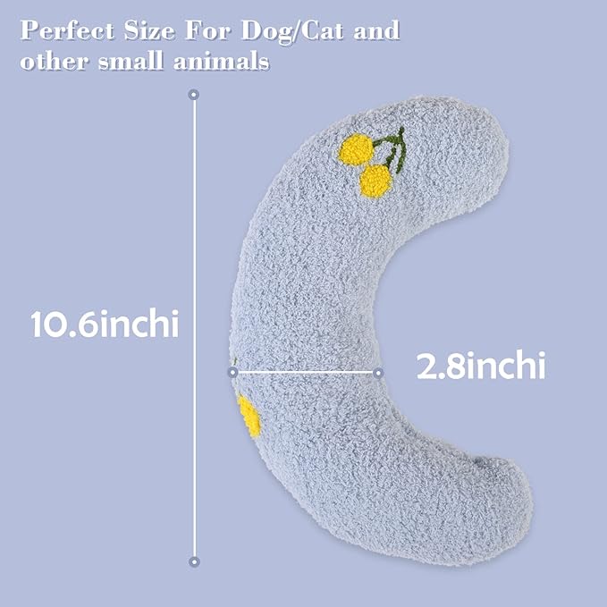 T'CHAQUE Soft Dog Bed Pillows, Ideal Naptime Sleeping Companion for Small Dogs and Cats, Pet Neck Pillow for Upper Spine and Calming Support, Cuddle Snuggle Doggy/Kitten Pillow Training Toy