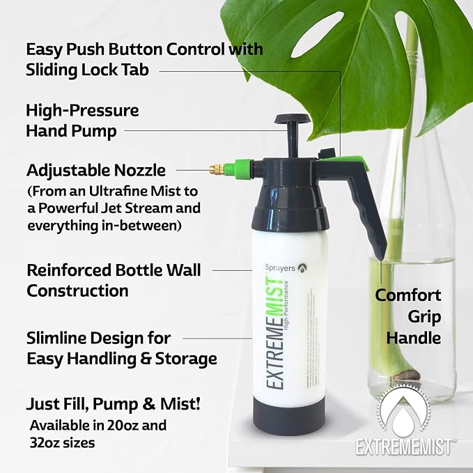 High-Performance Reptile Mister | Ultra-fine Amphibian Sprayer | Terrarium Humidity Fogger | Continuous Gentle Mister | Humidifier for Geckos, Chameleons, Turtles, & Lizards