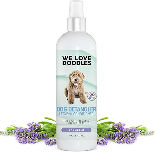 Doodle Detangler Spray - Leave in Conditioner for Dogs - Made in The USA - Detangler Spray for Dogs - Tangle Remover - Large 16 fl oz (Lavender) [We Love Doodles]