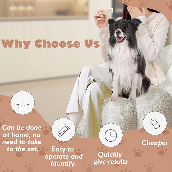 Dog Pregnancy Test Kit at Home, Canine Pregnancy Test Strip for Dog with Buffer Fast and Accurate Detection Pet Clinic Equipment