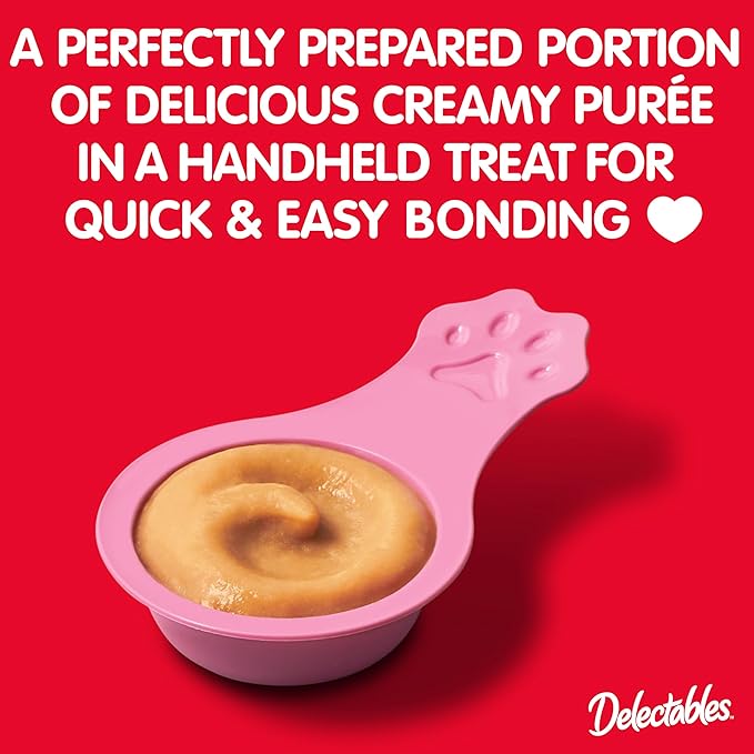 Hartz New Delectables Lickable Spoon Interactive Lickable Cat Treats for Quick & Easy Bonding, Salmon 32ct