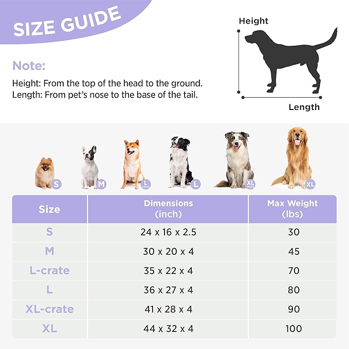 Lesure Large Dog Beds-Thick Shredded Chopped Foam Pet Bed, Dog Bed Indoor with Removable Cover, Cute Modern Fuzzy Plush & Anti Slip Bottom(36'x27', Green)
