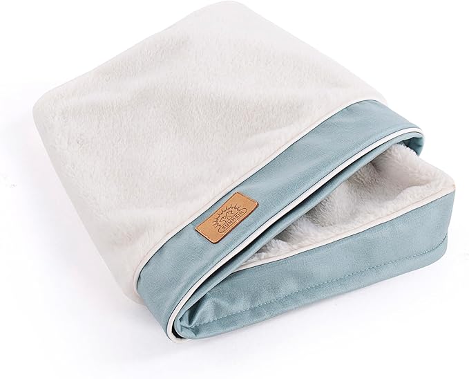Dog Bed Covers Soft Plush Replacement Washable, Large Waterproof Dog Bed Cover with Zipper, Pet Bed Cover 36x27x3 Inches, Blue, Cover Only