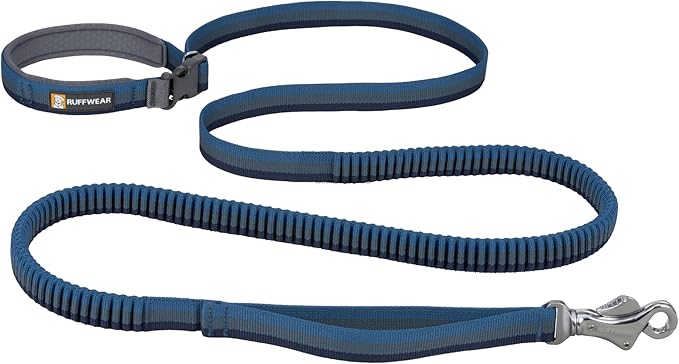 Ruffwear, Roamer Bungee Dog Leash for Running, Biking or Hiking, Can be Used Hand-Held or Hands-Free, Orion Blue, 7.3'-11'