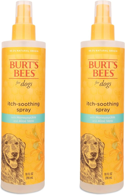 Burt's Bees for Pets Naturally Derived Itch Soothing Spray with Honeysuckle - Best Anti-Itch Spray for Dogs With Itchy Skin - Cruelty Free, Formulated without Sulfates and Parabens, 10 Fl Oz - 2 Pack