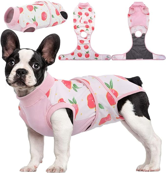 Kuoser Recovery Suit for Dogs Cats After Surgery, Professional Pet Recovery Shirt Dog Abdominal Wounds Bandages, Substitute E-Collar & Cone,Prevent Licking Dog Onesies Pet Surgery Recovery Suit