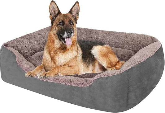 PUPPBUDD Dog Beds for Medium Dogs, Washable Dog Bed Comfortable and Breathable Pet Bed Rectangle Warming Dog Bed for Medium Dogs