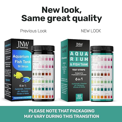 JNW Direct Aquarium Test Strips - 9-in-1 Aquarium Test Kit with eBook - Aquarium Water Test Kit with Quick and Accurate Fish Tank Test Strips - 100 Test Strips