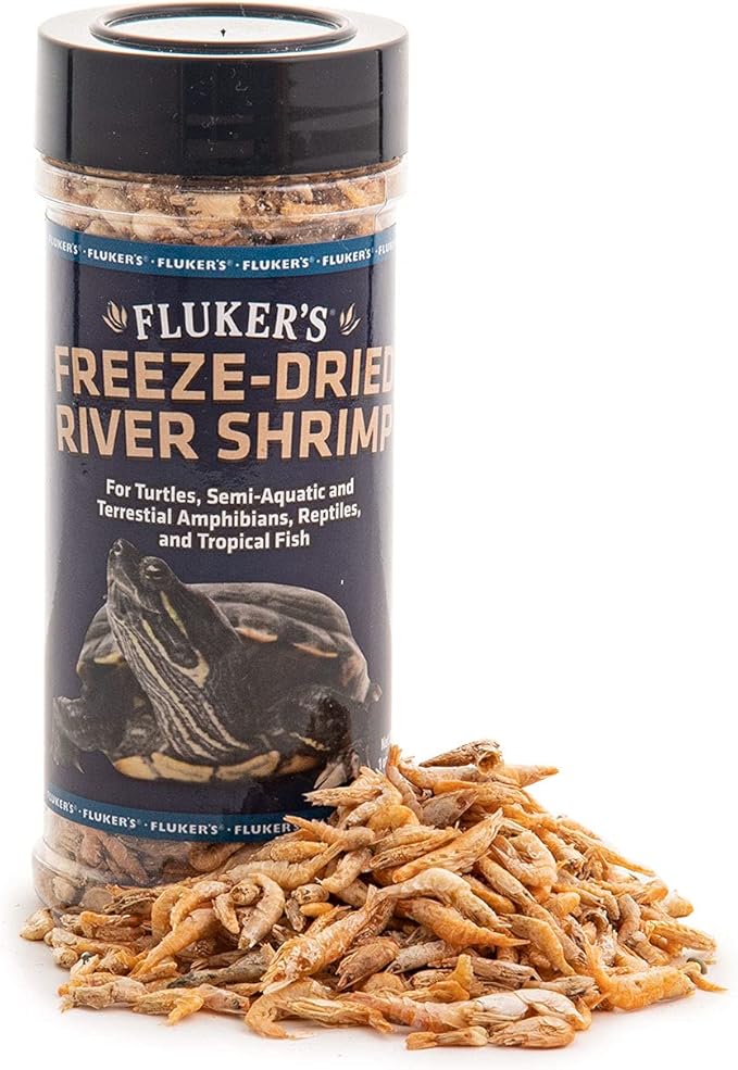 Fluker's Freeze Dried River Shrimp, Nutrient-Packed, Ideal for Lizards, Reptiles, Birds, Fish, Hedgehogs, 1.7 oz