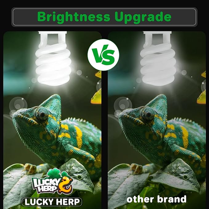 LUCKY HERP UVA UVB Reptile Light 5.0, Tropical UVB 100 Compact Fluorescent Lamp 23W