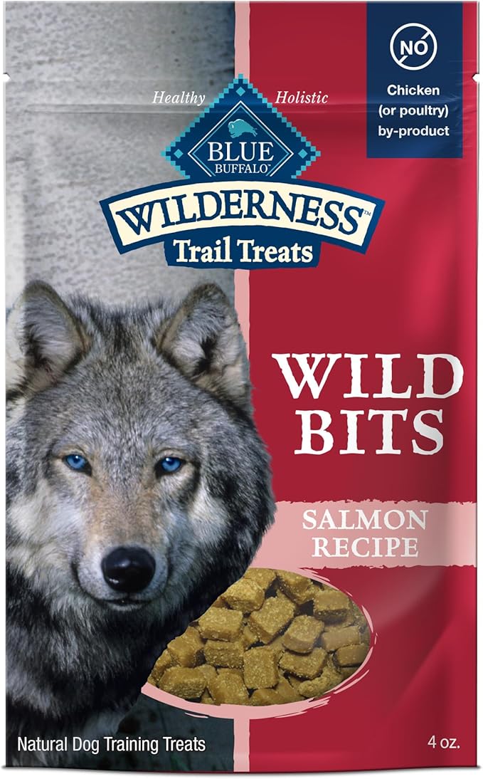 Blue Buffalo Wilderness Wild Bits Soft & Chewy Training Treats for Dogs, Grain-Free, Salmon Recipe, 4-oz. Bag