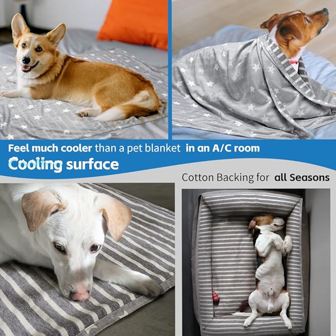 Dog Cooling Blanket 28 * 21inch Lightweight Self Cooling Blanket Bed Cover for Dog Cat Summer Blanket &Ice Silk Cooling Pet Blanket Throw Blanket for Kennel Sofa