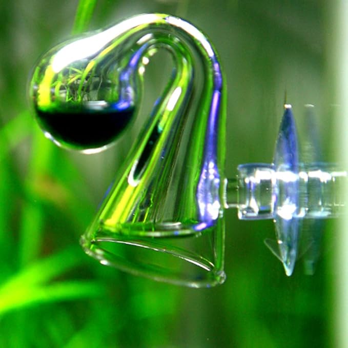 Senzeal CO2 Drop Checker Glass Aquarium Monitor CO2 Indicator for Planted Fish Tank