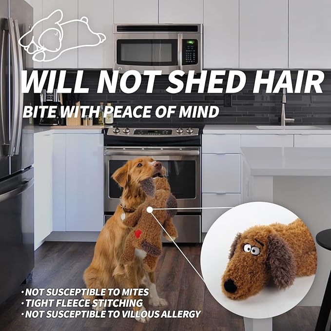 ALL FOR PAWS Dog Stuffed Animals with Heartbeat,Small Dog Toys for Dog Anxiety Relief,Puppy Behavioral Training Aid Toy Dog Stuff (48cm Brown Dog)