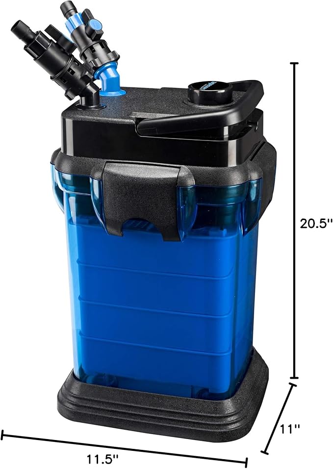 Penn-Plax Cascade All-in-One Aquarium Canister Filter – for Tanks Up to 150 Gallons (315 GPH) – Cascade 1200
